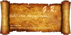 Görbe Rozalinda névjegykártya